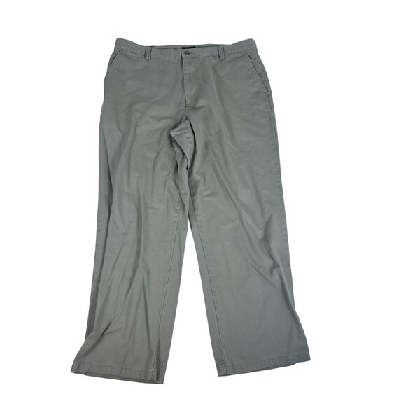 Dockers Flat Front Relaxed Fit Trouser Pants Men's 38 Khaki Tan Pockets Casual - Picture 1 of 13